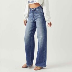 Women's Risen Blue Flare/Wide Leg Jeans 3XL